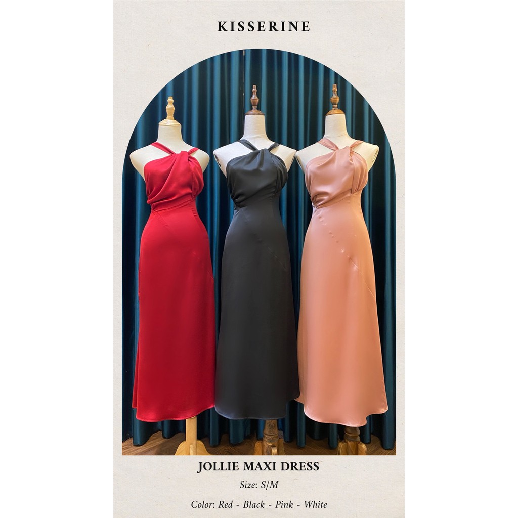 [Kisserine] Đầm lụa JOLLIE MAXI DRESS - đầm lụa cao cấp - Best seller - Bán chạy số 1