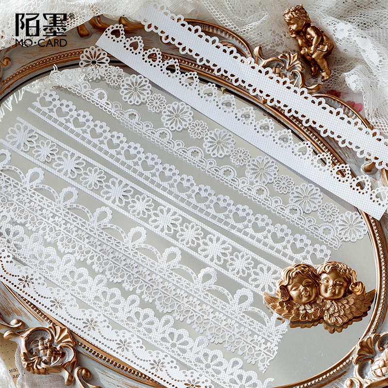 Giấy trang trí sổ, giấy ren duy băng trang trí sổ DIY của MODINA