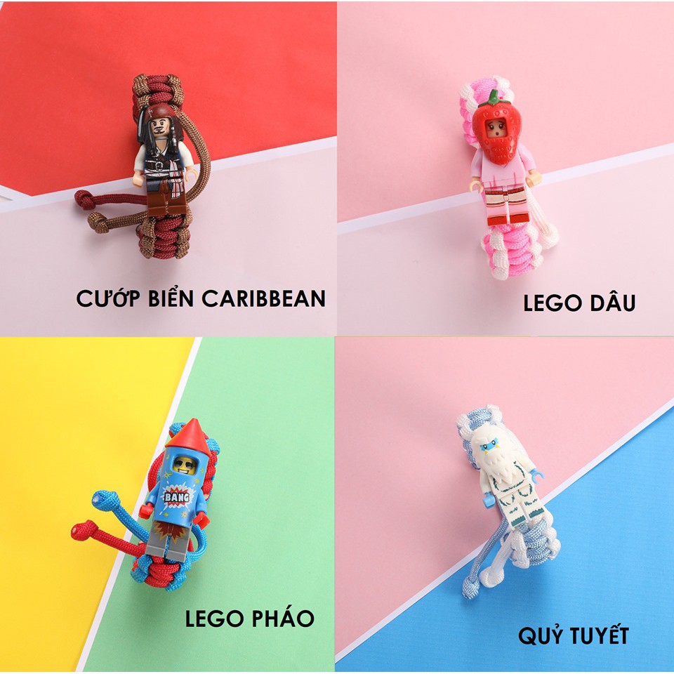 (12 mẫu) Vòng tay PARACORD LEGO Ulzzang dây dù