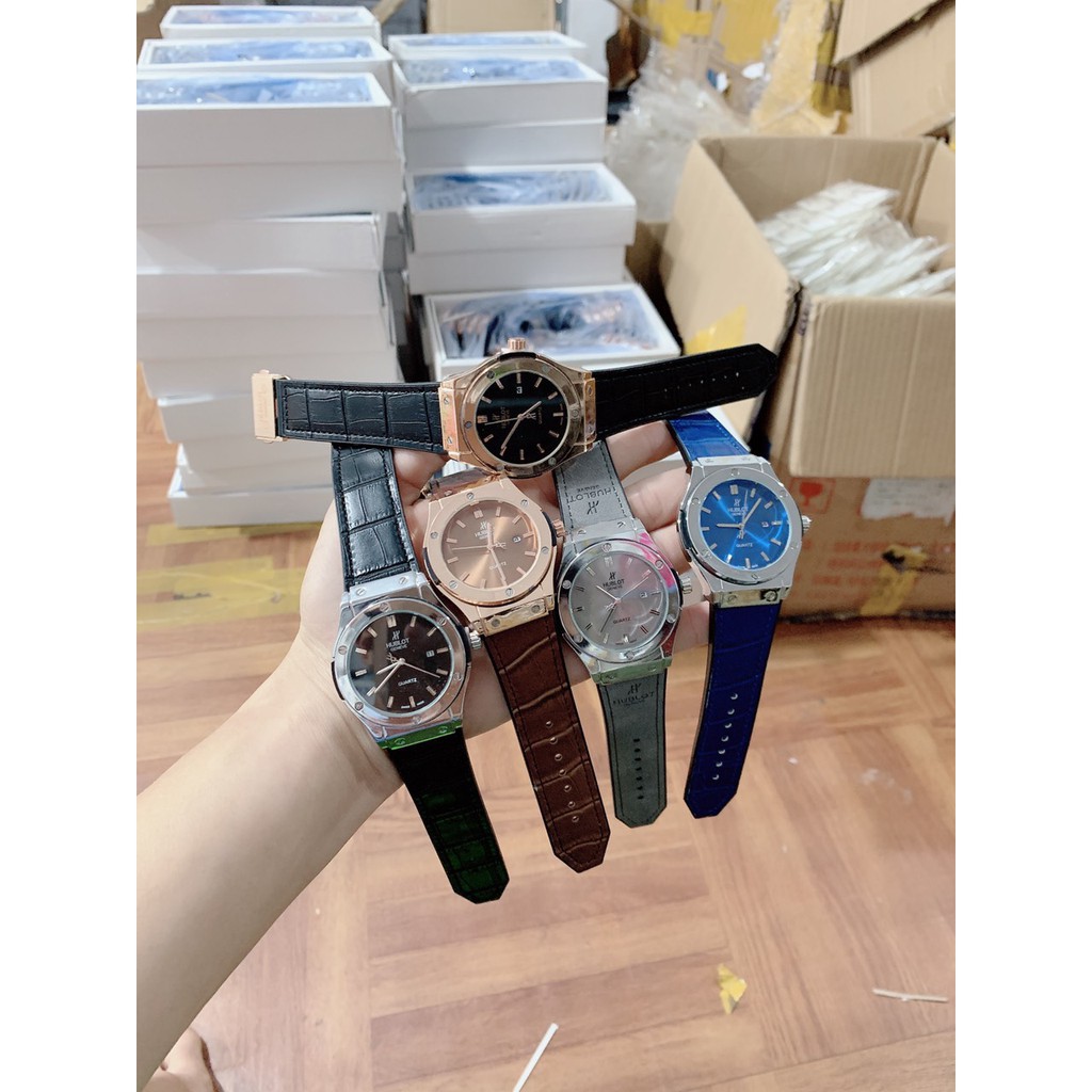 [Siêu Phẩm 2021] Đồng hồ nam Hublot - máy pin kim thể thao, tặng vòng tay bảo hành 12 tháng DH201 -MTP STORE