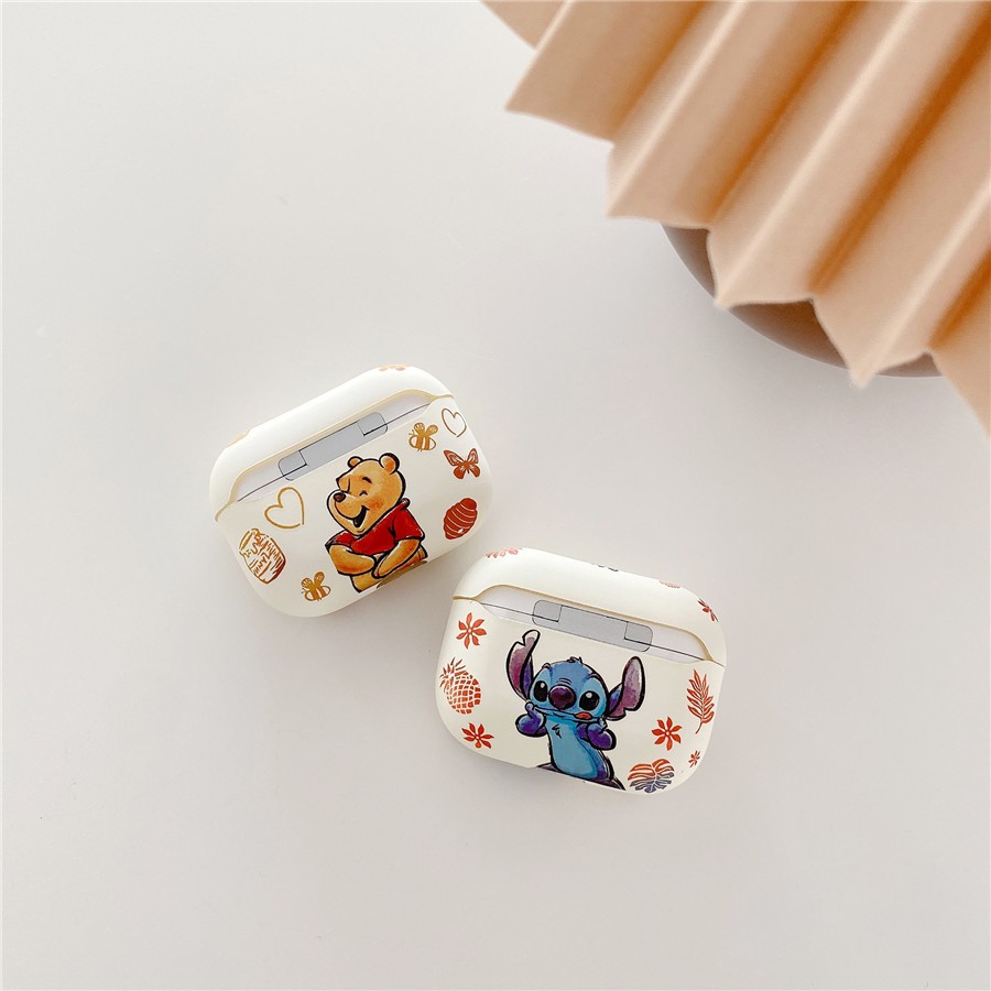 AirPods Pro Airpods 3 gen3 AirPods 2 Fashion Cartoon Winnie the Pooh & Mickey Mouse & Minnie Mouse & Stitch Protective Silicone Case