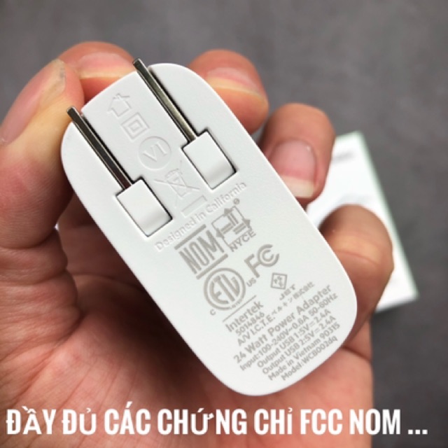 Bộ Sạc Nhanh 24w 2 Cổng Belkin Có MFI - Chính Hãng (Bảo Hành 12T)