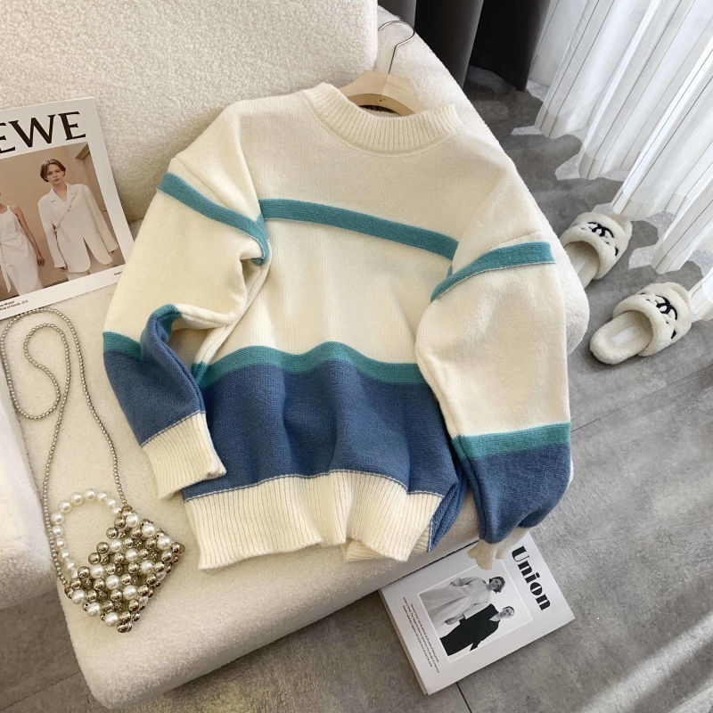 Áo sweater Dệt Kim Mềm Mại Dáng Rộng Thời Trang Thu Đông Dành Cho Nữ