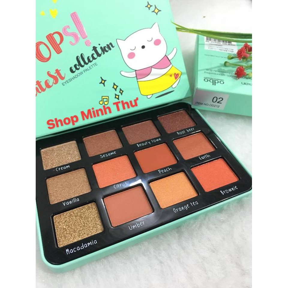 Bảng Phấn Mắt ODBO OOPS! cutest collection EYESHADOW PALETTE -   OD212