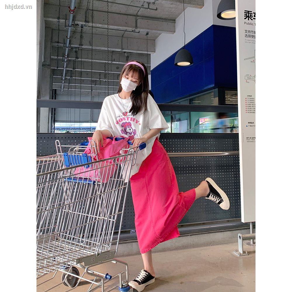 Chân Váy Jean Chữ A Lưng Cao Phong Cách Hàn Quốc Thời Trang Mùa Hè 2021 Cho Nữ Có Size Lớn