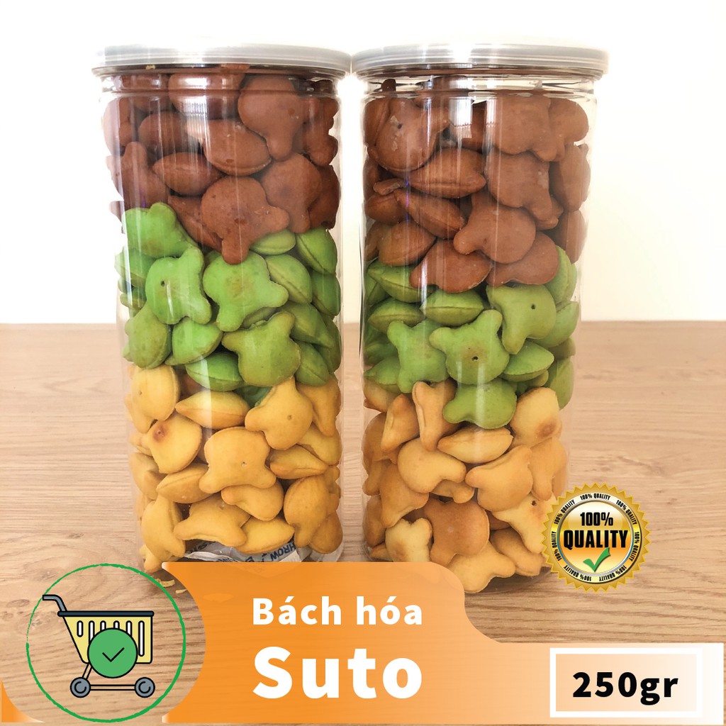 Bánh gấu nhân kem tuổi thơ mix 3 vị lon pet 450g sang trọng, hợp vệ sinh, món quà ăn vặt tuyệt vời Suto Shop | BigBuy360 - bigbuy360.vn
