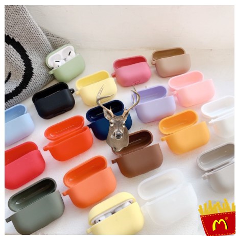 11 màu thời trang Case airpod   Vỏ Bao silicon dẻo trơn đựng tai nghe không dây