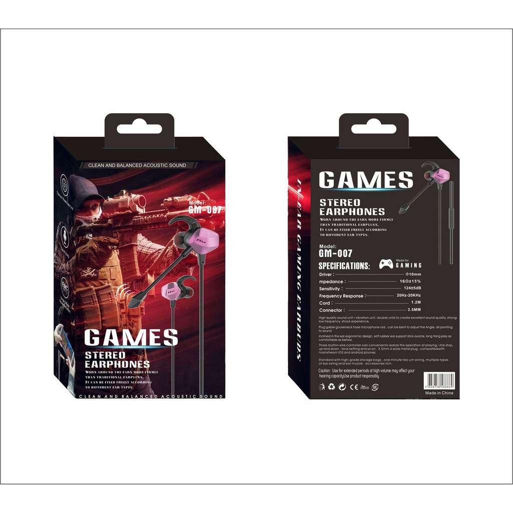 Tai Nghe Gaming GM 007 Tai Nghe Có Dây Mic Rời Dùng Được Cho Cả Máy Tính Điện Thoại Hàng Jack C Chính Hãng Pavu Tech