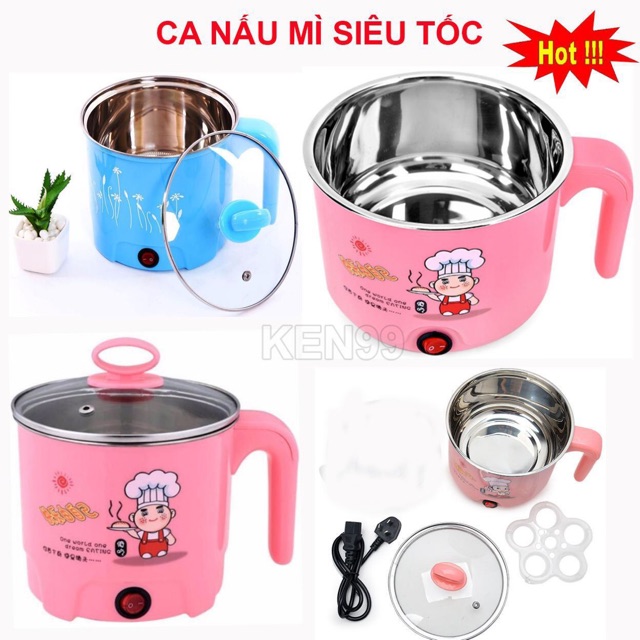 Ca nấu lẩu mini đa năng dùng để nấu mì, ăn lẩu, luộc rau cực kì nhanh sôi và tiện lợi