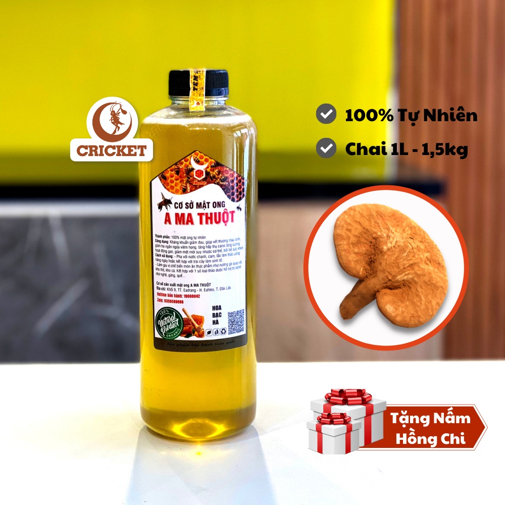 Mật Ong Bạc Hà Nguyên Chất 1L (1500g) - 100% mật ong tự nhiên hàng loại 1 chất đặc sánh