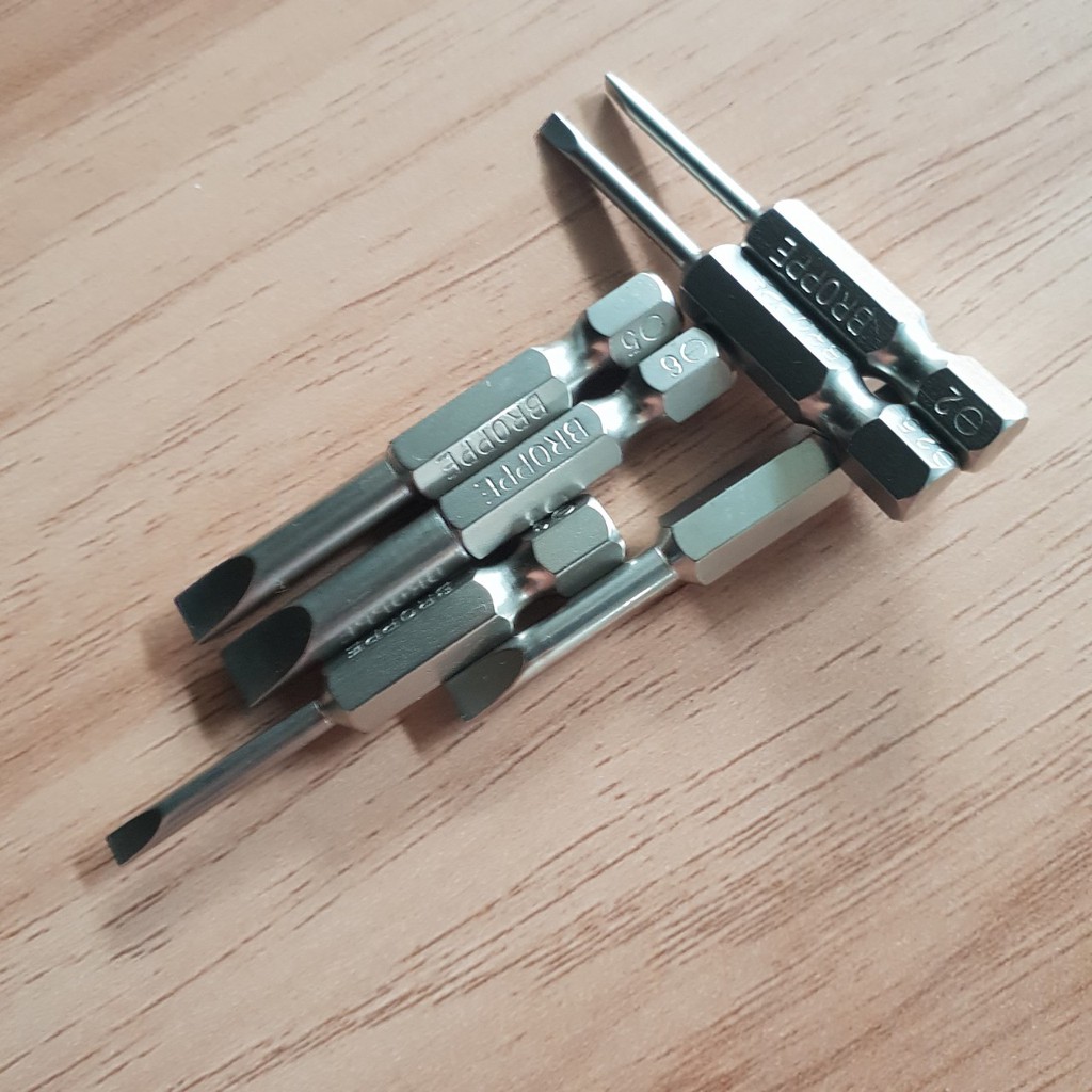 Bộ 6 mũi tô vít 2 cạnh chuôi lục giác cho khoan pin và khoan điện 50mm