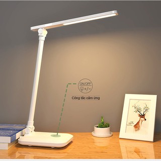 Đèn Để Bàn Học LED – 03 Chế Độ Ánh Sáng Vàng Bảo Vệ Mắt Chống Cận -- USB Di Động Cao Cấp Có Thể Gập Hai Chỗ _miDoctor