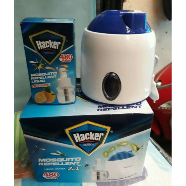 [ SALE TƯNG BỪNG]  Máy đuổi muỗi và côn trùng bằng tinh dầu Hacker + kèm tinh dầu.