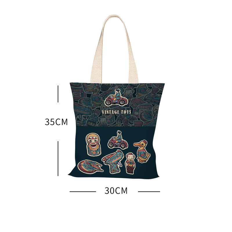 Túi Vải Canvas Sức Chứa Lớn Tiện Lợi Cho Nữ
