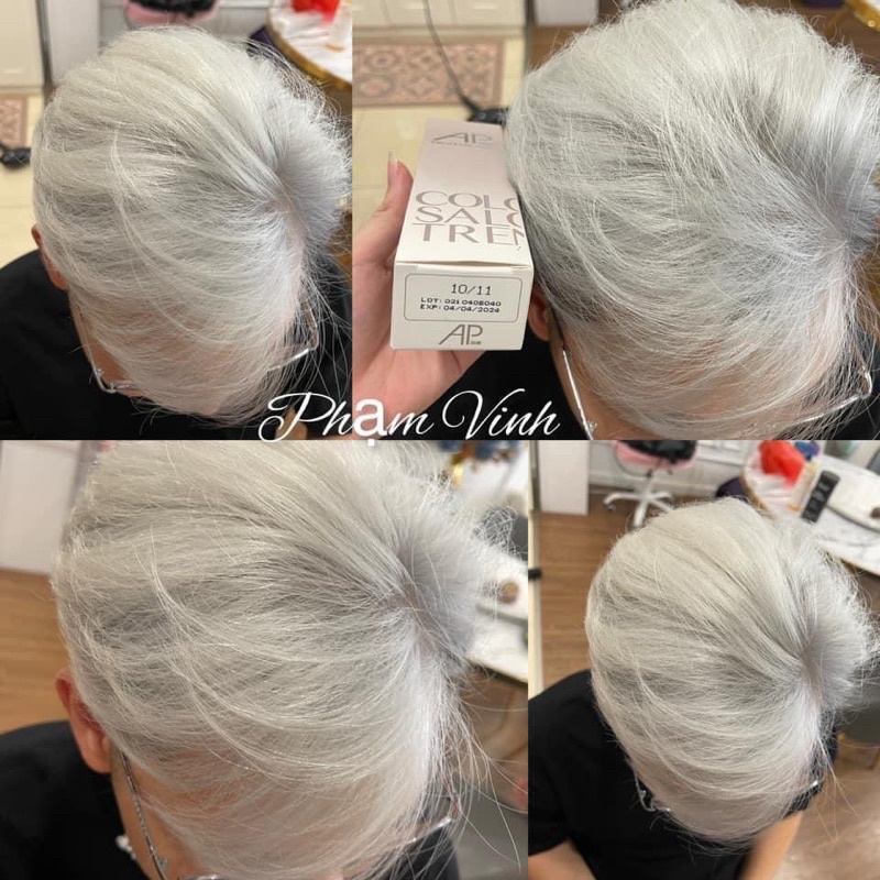 Thuốc Nhuộm Tóc Màu Khói Kim 11/11  Light Platinum Blonde Ash