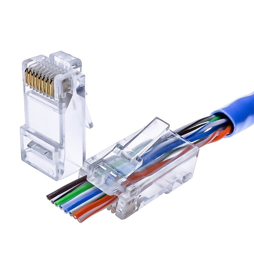 Hạt Bấm Dây Mạng Xuyên Thấu RJ45, 100hạt/ Túi PK