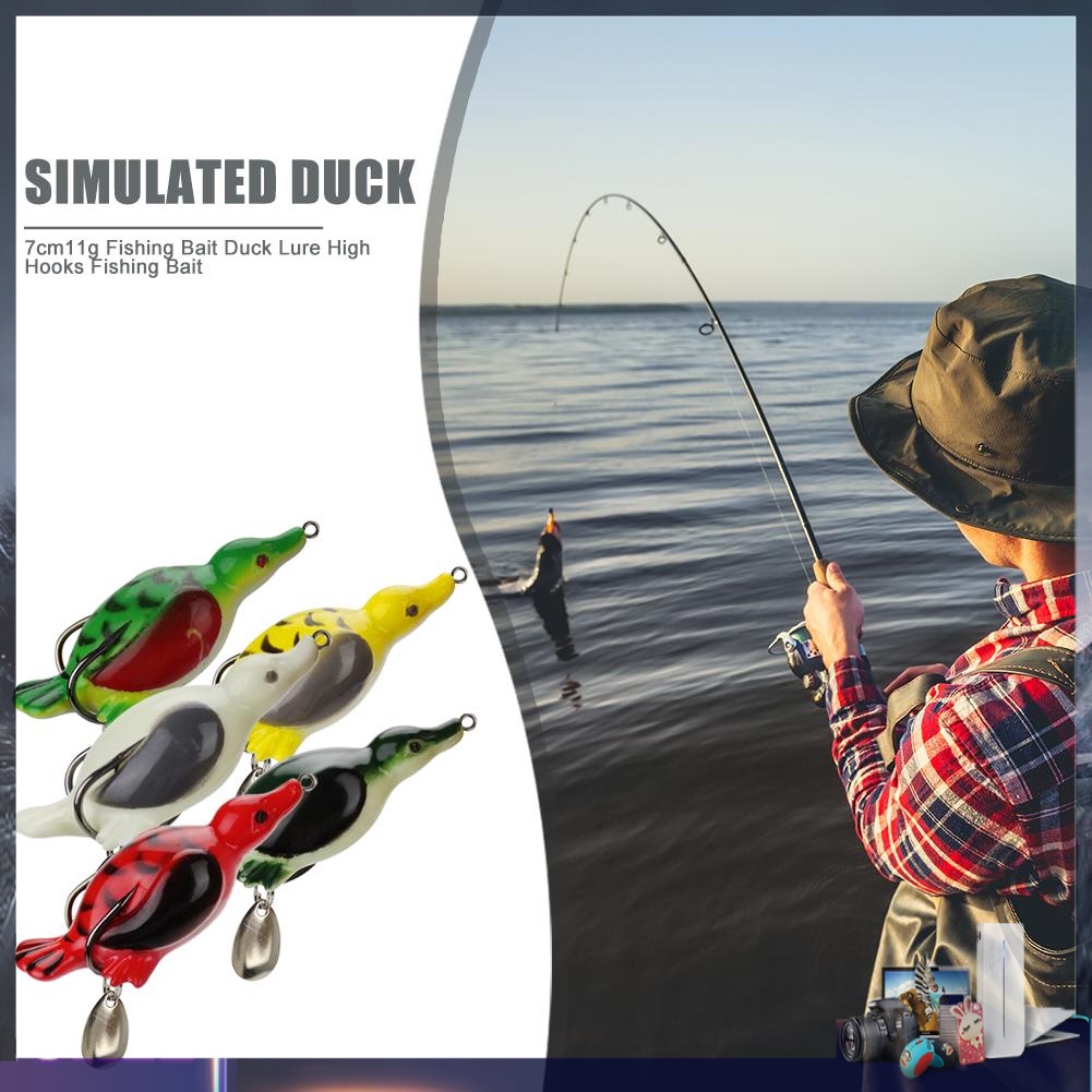 Mồi câu cá giả hình con vịt sinh động 7cm 11g