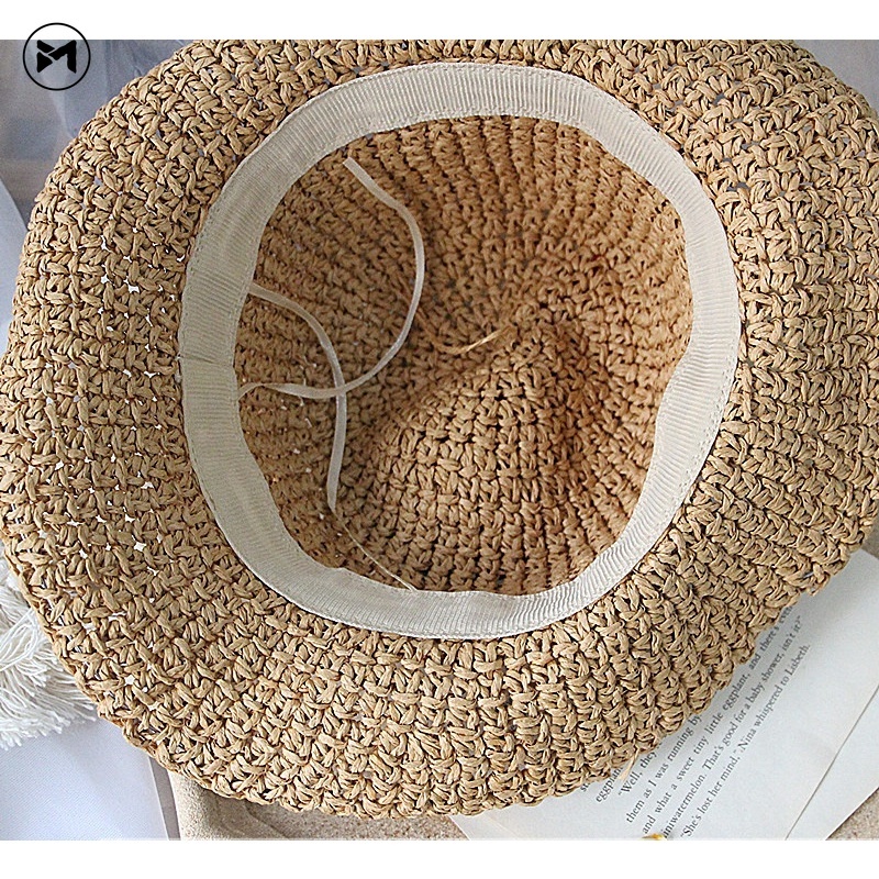 Nón Cối Phối Ruy Băng Chấm Bi Dễ Thương Cho Bé