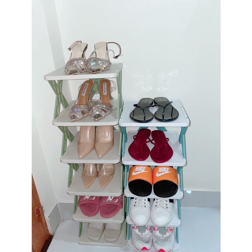 Kệ để giày dép chữ X thông minh có thể tháo lắp gấp gọn, kệ để đồ trang trí đa năng cao cấp