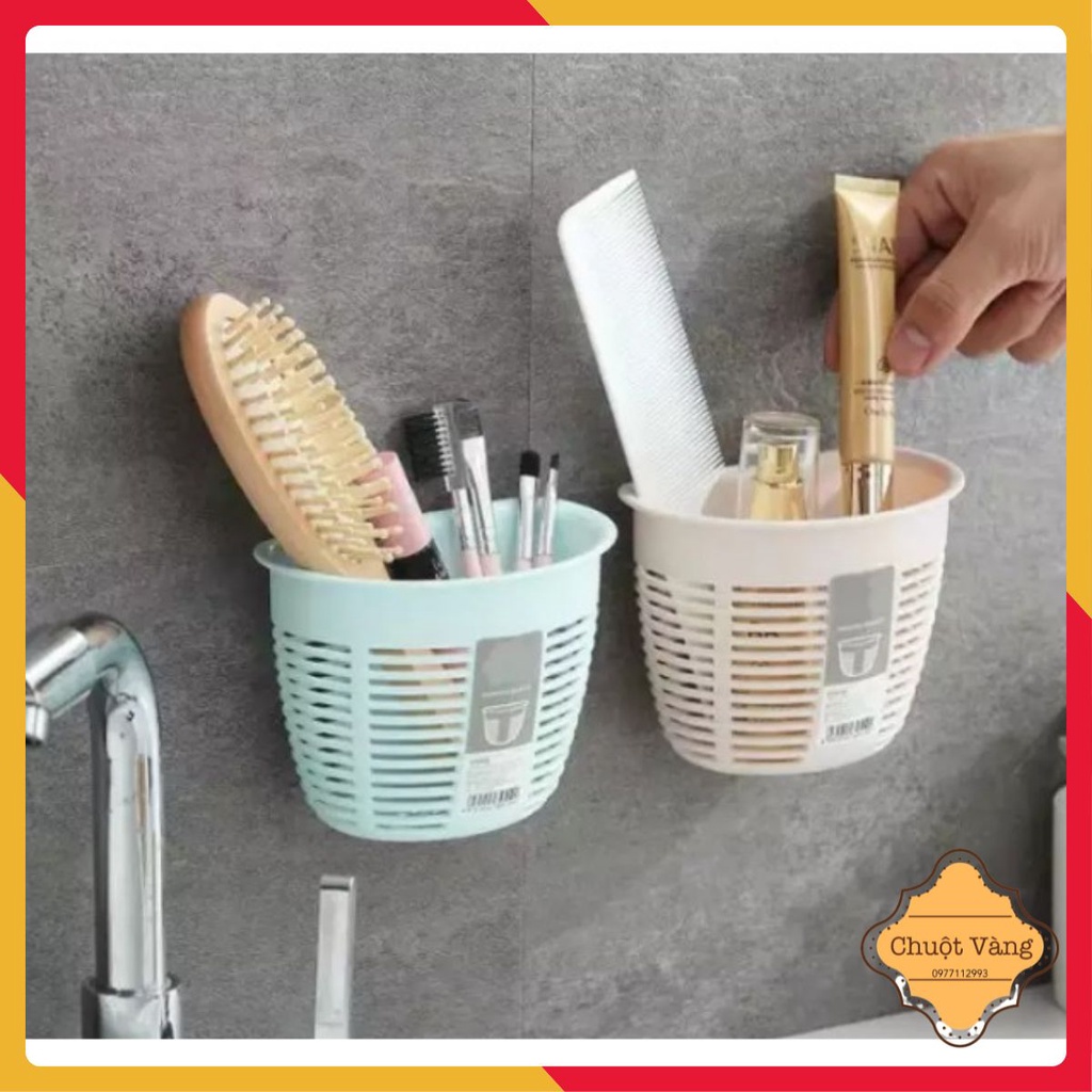 Giỏ nhựa đựng đồ dùng nhà bếp và nhà tắm dán tường