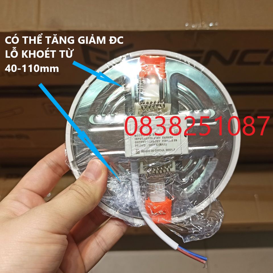 Đèn LED Downlight âm trần 8w tai cài đa năng phù hợp mọi kích cỡ lỗ khoét từ 40-110mm