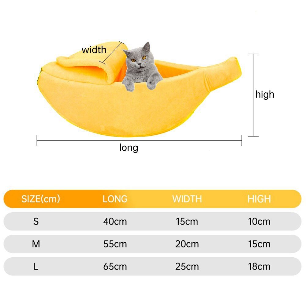 Giường Ngủ Mềm Mại Hình Quả Chuối Nhiều Màu Dễ Thương Cho Thú Cưng