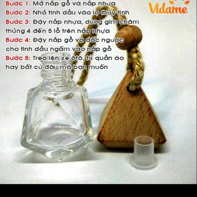 Vỏ Lọ đựng Tinh Dầu treo xe.treo tủ ...Dây Kim tuyến