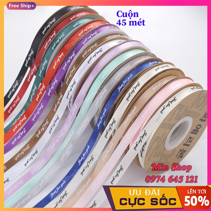 Ruy băng lụa in chữ Just For You cao cấp bản rộng 1cm