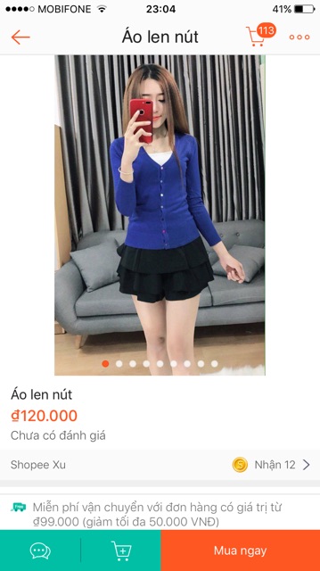 Áo len 9 nút free size