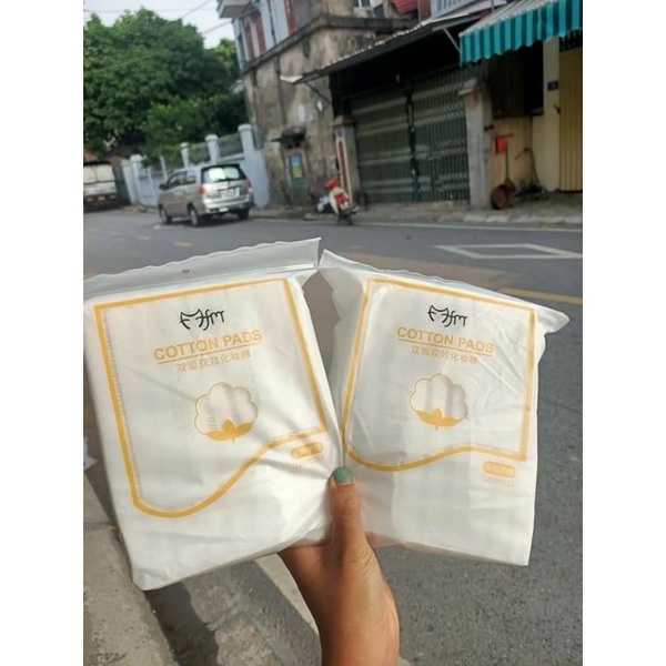 Bông tẩy trang  3 lớp cotton pads chính hãng - 222miếng