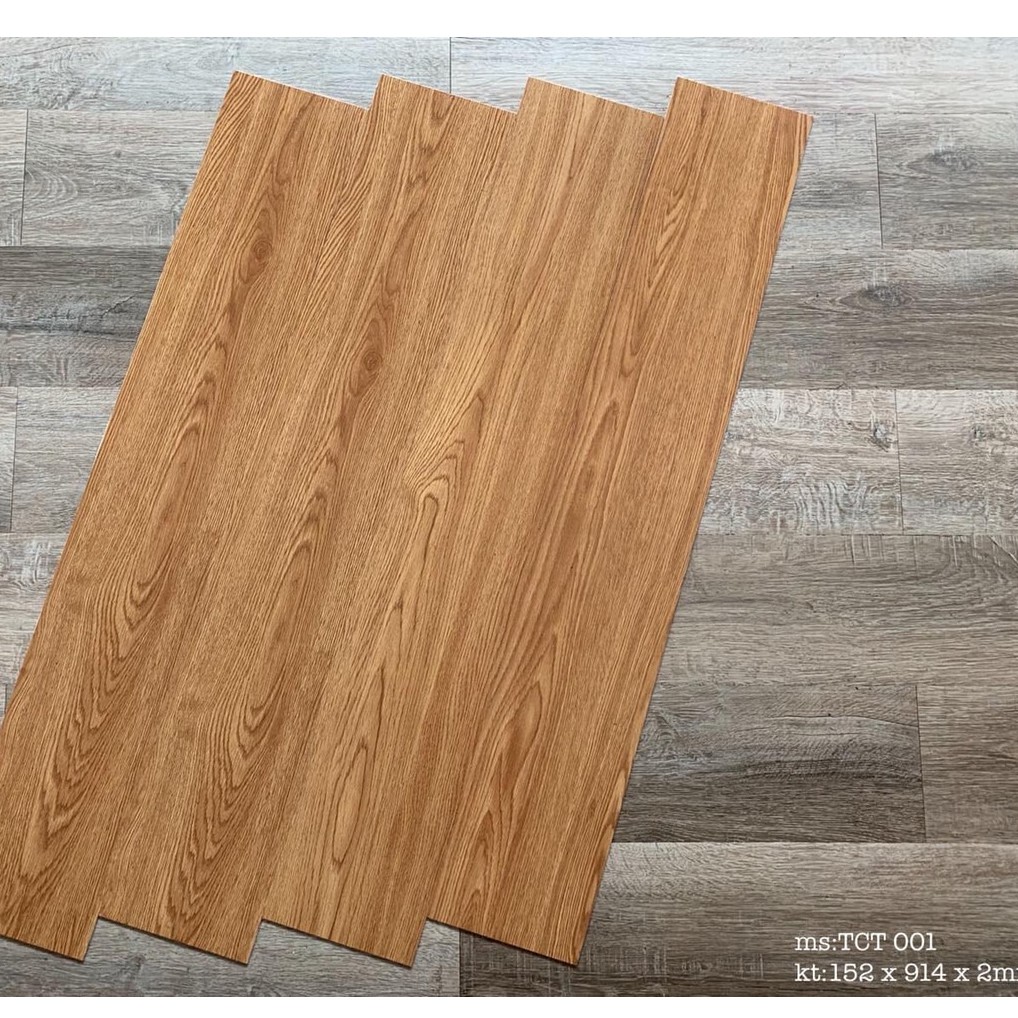 sàn nhựa giả gỗ tự dán loại 1 kích thước 91x15cm