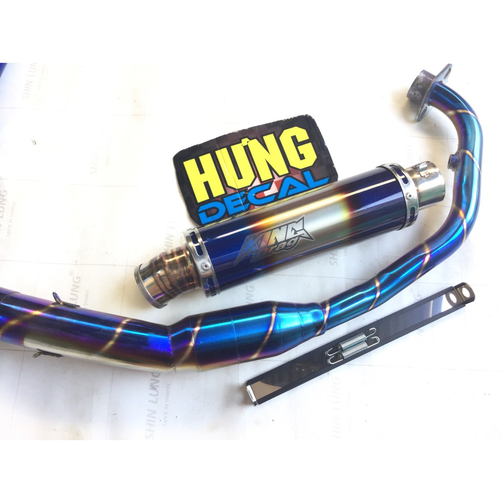 Bộ pô king drag 7 màu full cổ bầu hơi titan EX, winer, sonic,...