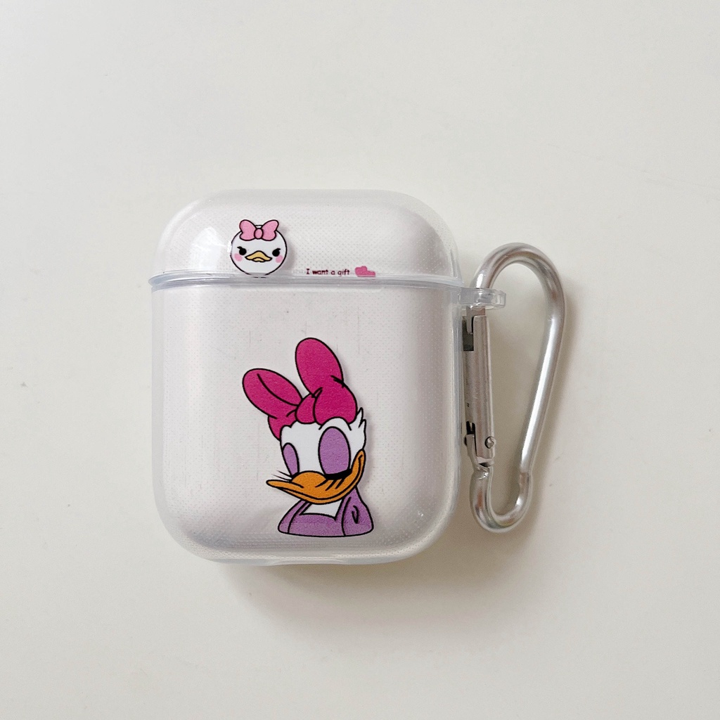 DISNEY Vỏ Bảo Vệ Hộp Sạc Tai Nghe compatible AirPods 3 / 3rd) 2021 / 3 / compatible AirPods Pro / 2Gen Họa Tiết Hoa Cúc Xinh Xắn