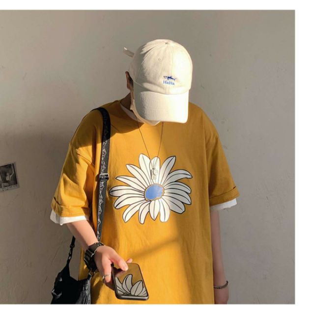 Áo thun tay lỡ Unisex in bông dạng cặp