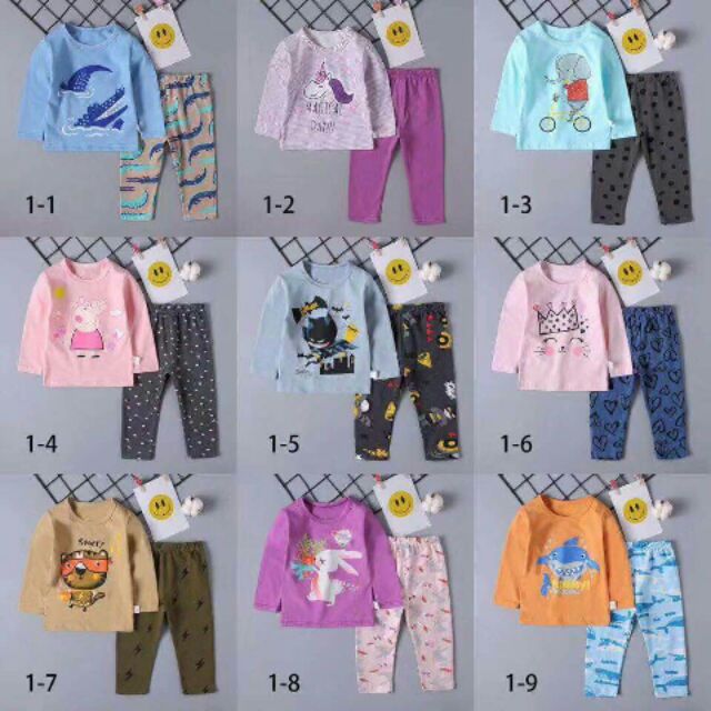 Bộ cotton xuất hàn bé gái hàng cao cấp