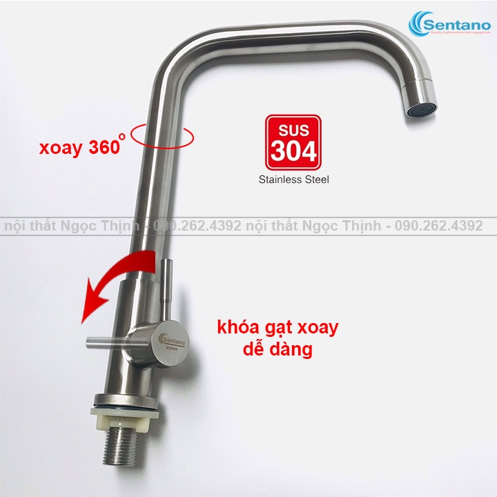 Vòi rửa chén LẠNH  ống fi24 vòi rửa bát xoay 360 gắn vừa mọi bồn rửa chén bát