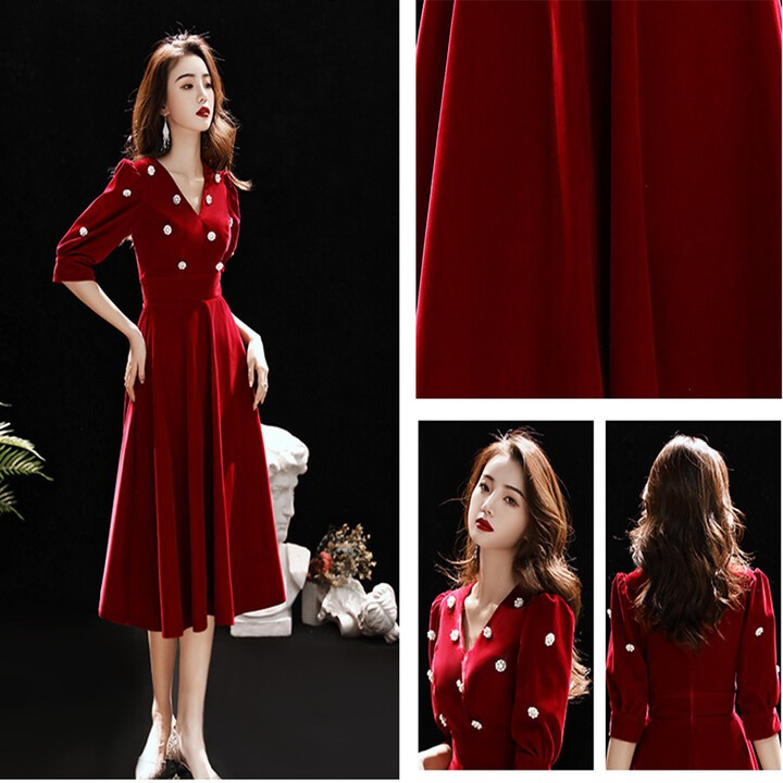 Đầm đính hoa sang trọng đi tiệc cho các chị | BigBuy360 - bigbuy360.vn