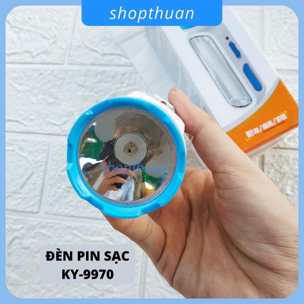 Đèn Pin Sạc 2 Trong 1 Keyang KY-9970 - Kích thước 16 x 5 x 5cm