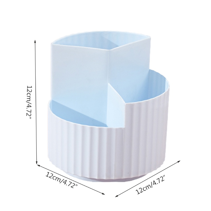 Giá Đỡ Bút / Cọ Trang Điểm 3 Ngăn Xoay 360 Độ Tiện Dụng Cho Gia Đình / Văn Phòng