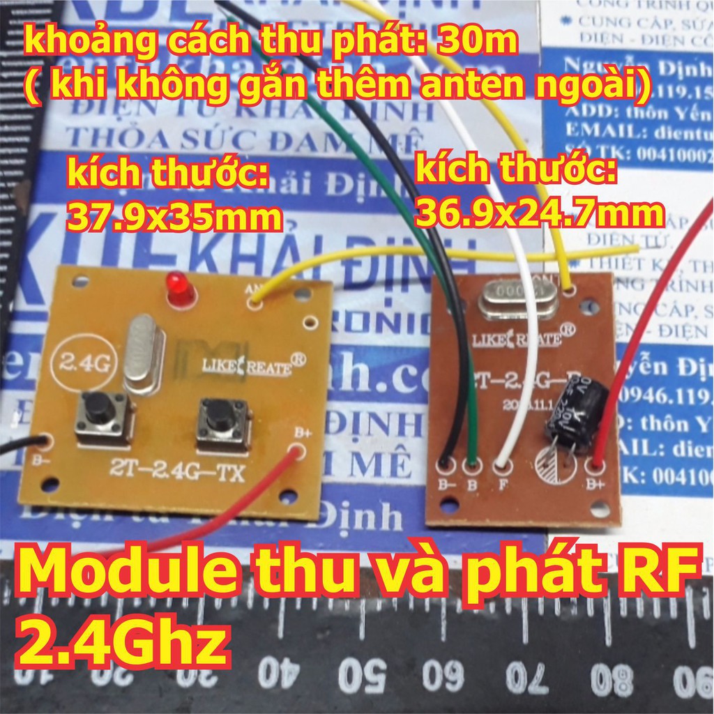 module thu và module phát 2.4Ghz dùng chế tàu, xe điều khiển từ xa kde5496