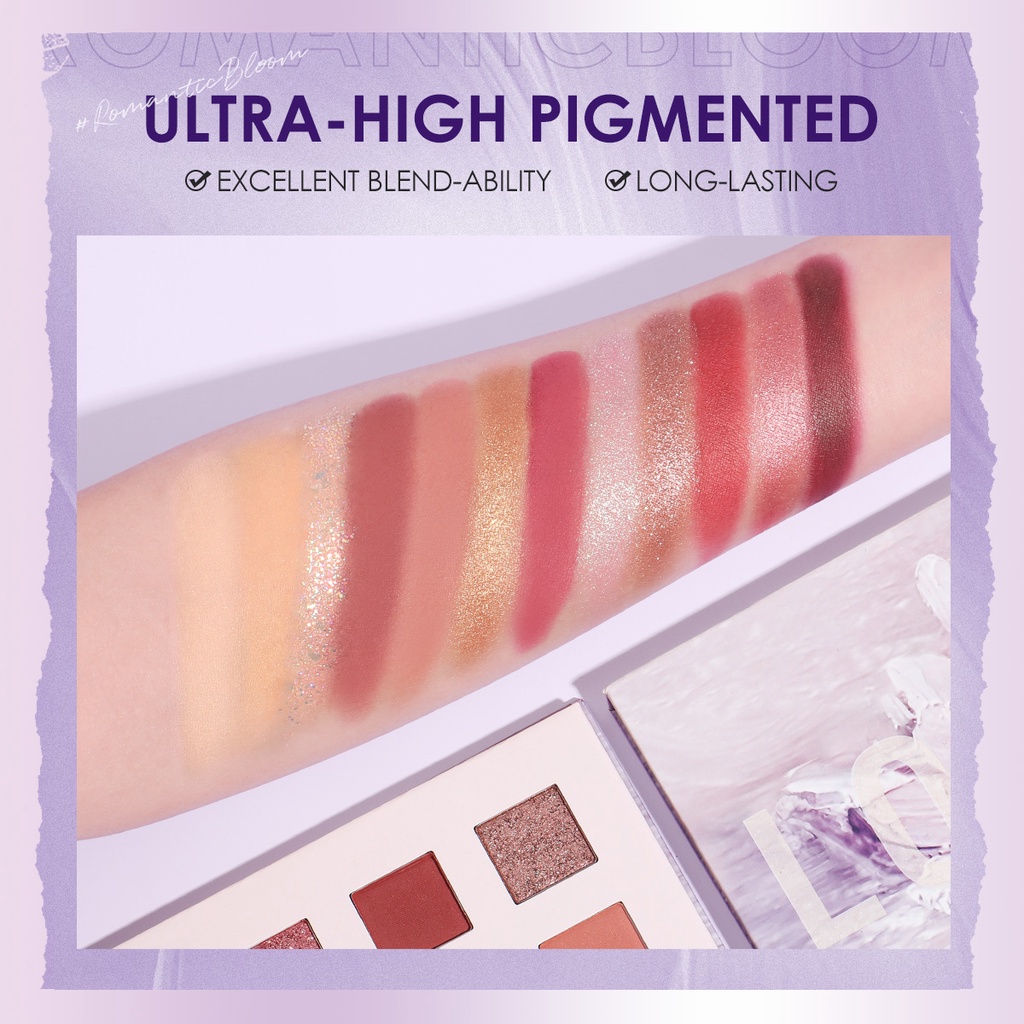 Focallure RomanticBloom Jasmine 12 shades eyeshadow palette Fine and smooth powder Matte Texture 15g | BigBuy360 - bigbuy360.vn