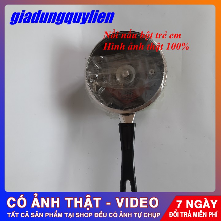 Nồi nấu bột , nấu cháo inox cho bé , đáy 2 lớp cao cấp [Hình Thật 100%]