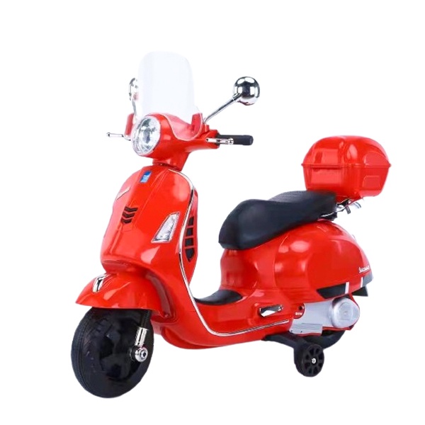 Xe máy Vespa có kính chắn gió và cốp, hộp để đồ chơi cho bé BABY PLAZA Q628 (Q618 V2)