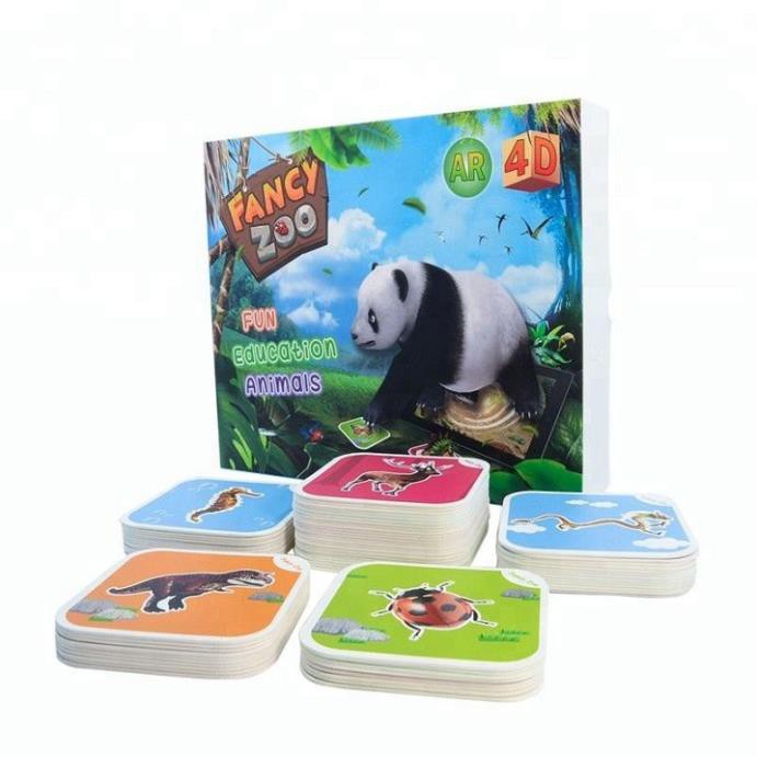 Bộ 68 thẻ học động vật 4D song ngữ Anh-Việt Vừa Học Vừa Chơi