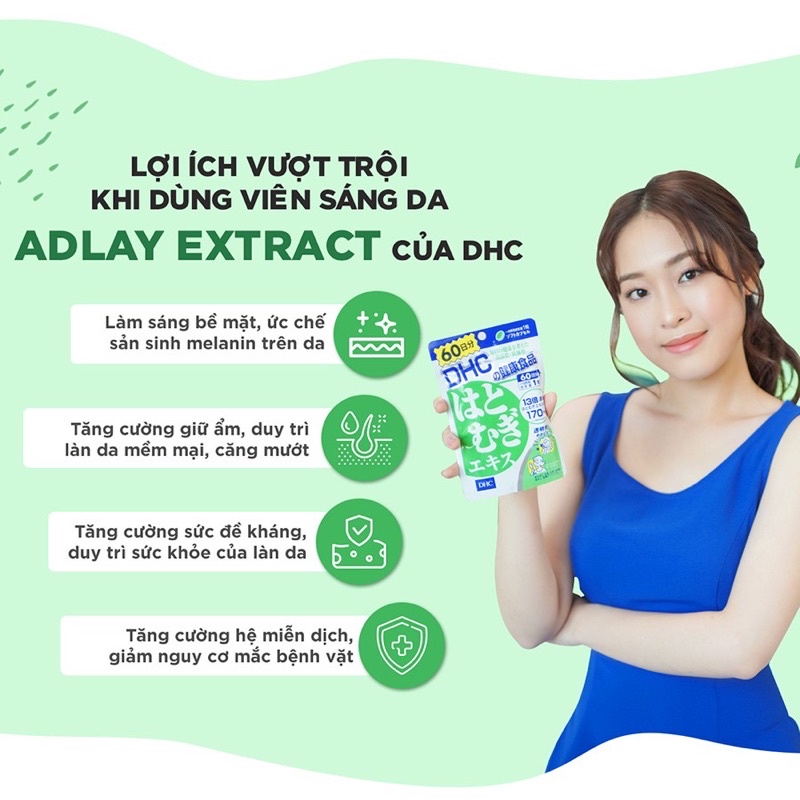 Viên uống Sáng Da DHC Nhật Bản Adlay Extract