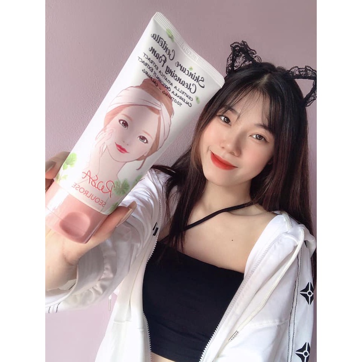 Sữa rửa mặt SeoulRose Rosa Skincare Centella 120ml chiết xuất rau má, hoa cúc Date 03/2024