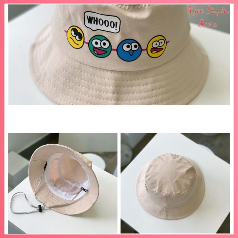 Mũ vành bé gái bé trai Nón Bucket icon cho bé 2-10 tuổi [MU102]