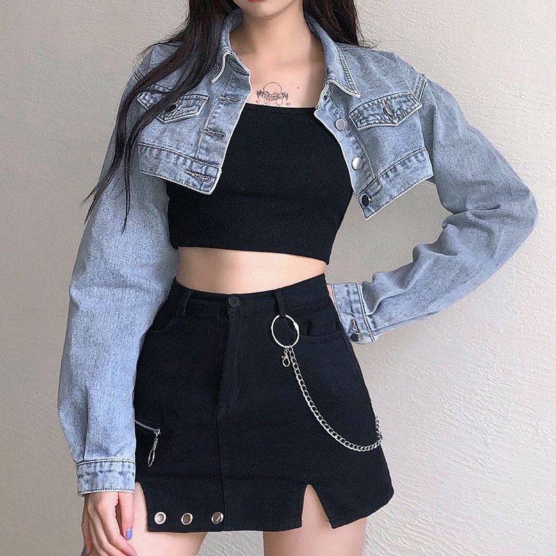 Áo khoác jean croptop /Code J0004