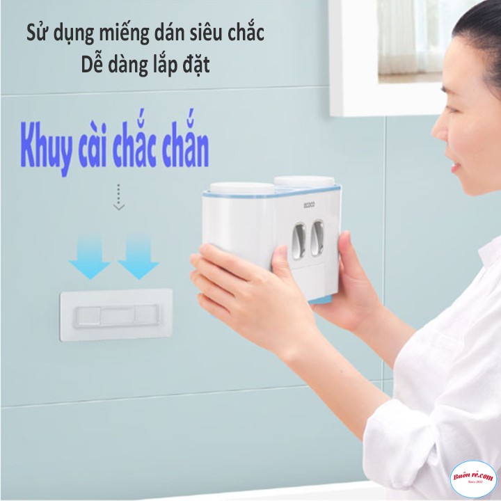 BỘ NHẢ KEM ĐÁNH RĂNG ECOCO CAO CẤP KÈM CỐC - để kem đánh răng và phụ kiện 00261