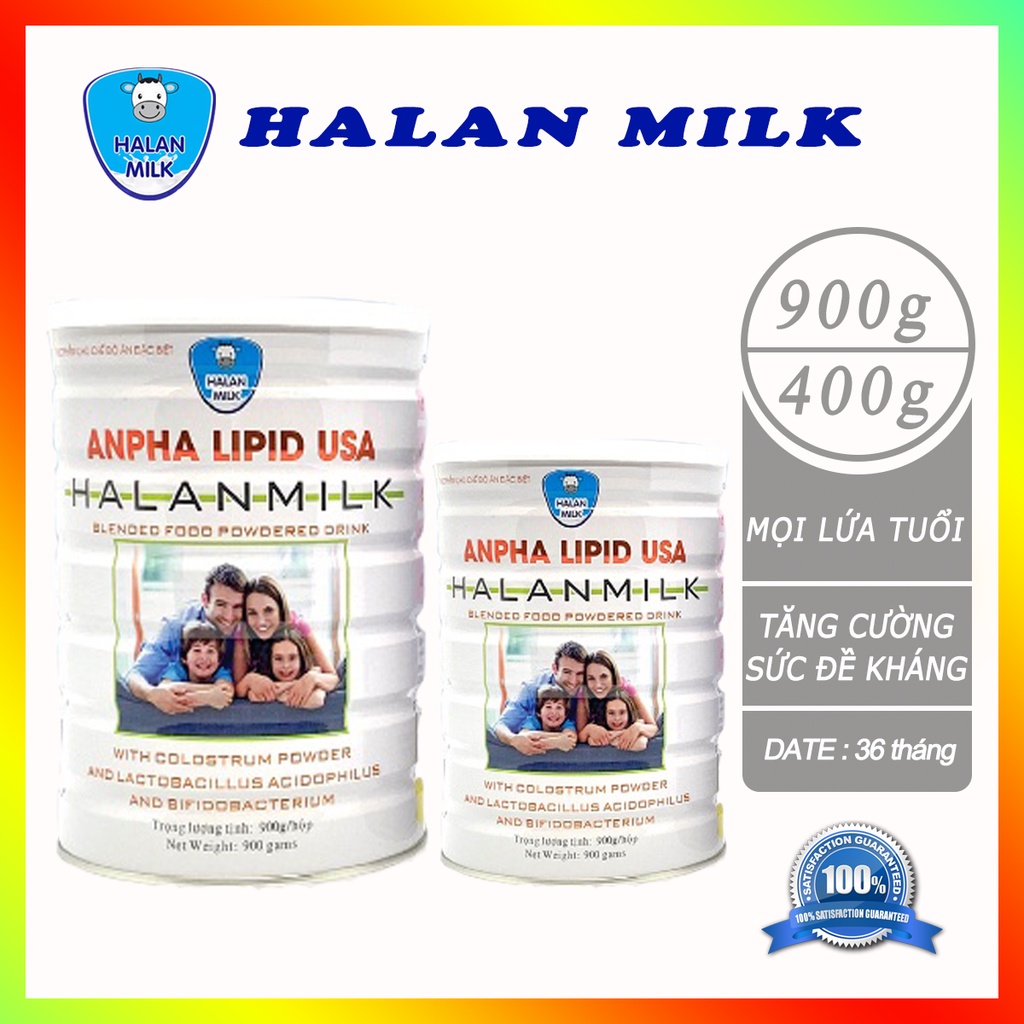 Sữa non Anpha Lipid USA Halanmilk - Giúp tăng sức đề kháng, phục hồi nhanh sức khỏe 400gr/900gr